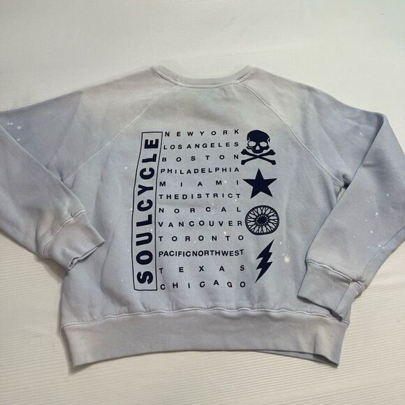 Soul Cycle Grey Blue Crewneck Sweatshirt Size Small - Picture 1 of 11